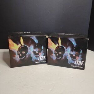 JTRF 2pcs Refractory Materials Fireproof Imitated Human Fire Pit Skulls
